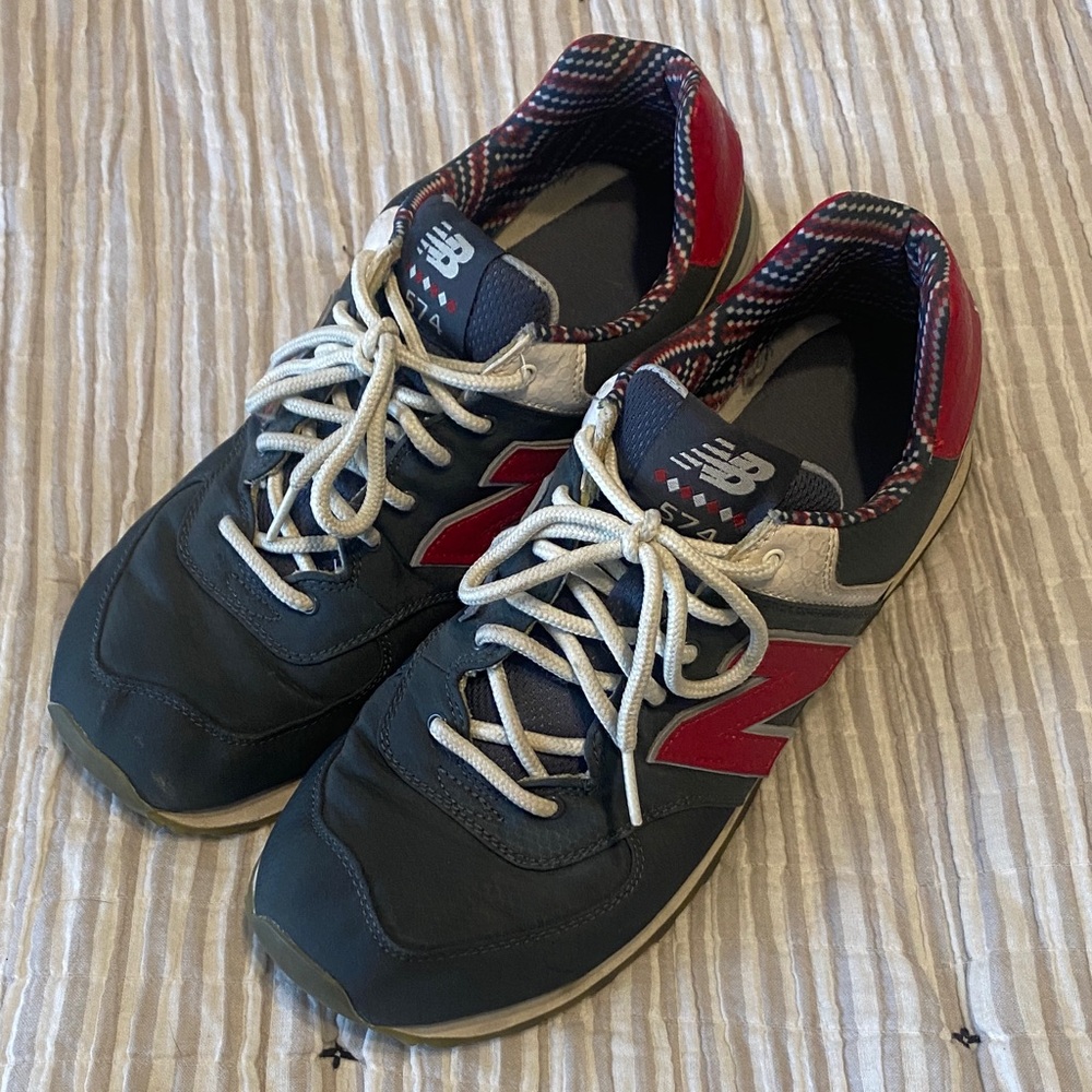 New Balance Black and Red Athletic Shoes